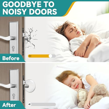 Door Stoppers for Wall, Etybetopstar 6Pack 2" Rubber Door Knob Wall Protectors, Strong Self-Adhesive Door Bumpers for Wall, Quiet & Shock-Absorbing Door Handle Stopper, Clear