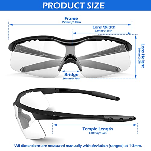 OXG 12 Pack Anti Fog Safety Glasses for Men, ANSI Z87.1 Safety Goggles Impact Scratch Resistant Eye Protection for Work - color: Clear