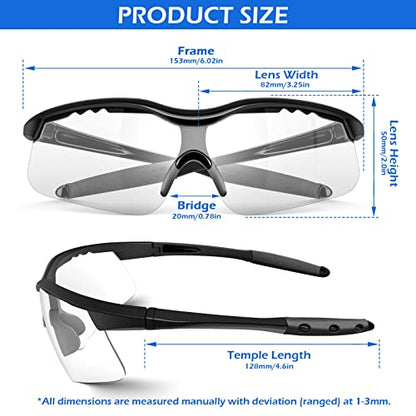 OXG 6 Pack Tinted Safety Glasses for Men Women, Safety Goggles ANSI Z87.1 Protective Eyewear Scratch Resistant Eye Protection - color: Clear