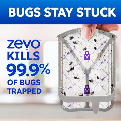 Zevo Flying Insect Trap Official Refill Cartridges - Fits Both Zevo Trap & MAX Indoor Fly Trap - Authentic Trap+Lock Technology to Catch Gnats, House & Fruit Flies (6 Official Refill Cartridges) - style: 6 Refill Cartridges