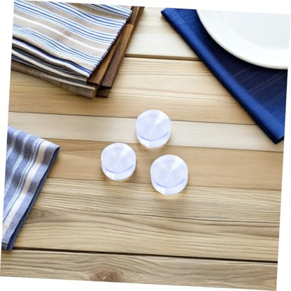 STOBOK 16pcs Table Top Bumper: Anti Slide and Scratch 30 Mm Transparent Non-Adhesive Rubber Pads for Table Top Spacer to Avoid The Movement of Glass - size: 3.00X3.00X1.00CM
