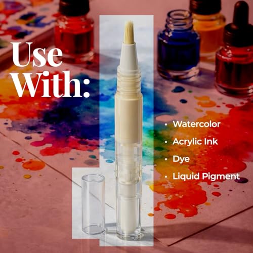 Refillable Touch Up Paint Pen Set, 4 Pcs Fillable Paint Pens with 4 Syringes, Precision Wall Paint Touch Up Brush for Walls, Wood Floors, Cabinets, Doors and Windows