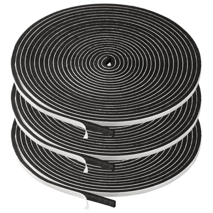 3 Rolls Weather Stripping,1/4 Inch Wide X 1/8 Inch Thick Foam Seal Tape High Density Foam Strip Self Adhesive,Closed Cell Tape Seal Strip,16 Feet Long Each - size: 1/4'' W x 1/8'' T x 49Ft