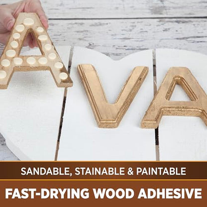 Aleene's DIY Wood Glue, Sandable, Stainable, Paintable Wood Bond, Permanent Hold, Nontoxic, Fast Drying, 4 fl oz - size: 4 fl oz - 1 Pack