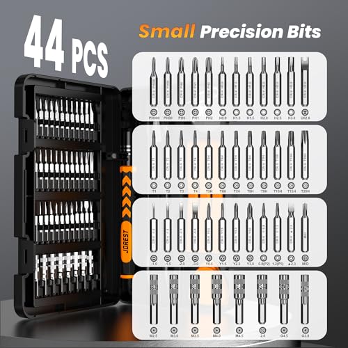 JOREST 59Pcs Small Precision Screwdriver Set with Torx T5, T6, T8, Mini Repair Tool Kit for Macbook, Computer, Laptop, iPhone, PS4 PS5, Xbox, Switch, Eyeglasses, Watch, PC, Ring Doorbell, Electronic - style: 59 in 1 CRV