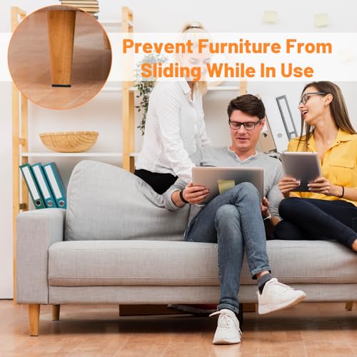 68pcs Anti Slide Furniture Grips,Non Skid Furniture Grippers, Thick EVA Furnitures Non Slip Pad for Wood Floor On Floors, 2 Sizes Adhesive Recliner Pad for Hardwood Floors