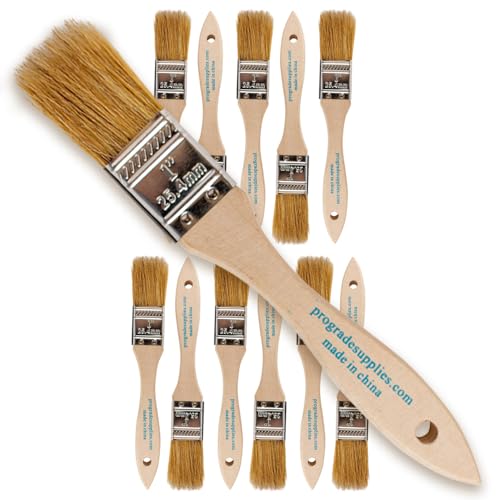 Pro Grade 1" Chip Brushes – Disposable Paint Brushes (12 Pack) DIY Pack for Touch Up, Trim & Detail Work