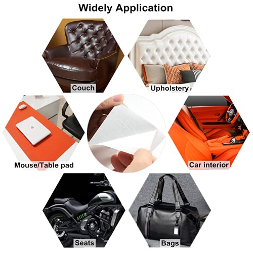 ILOFRI Leather Repair Patch Tape 3x60 inch, Strong Adhesion Backing Self Adhesive Vinyl and Leather Repair Kit for Couch, Car Seats, Boat Seats, Sofa, Upholstery. Bonded Leather Repair Roll - Red - color: Dark Red, size: 3x60 inch
