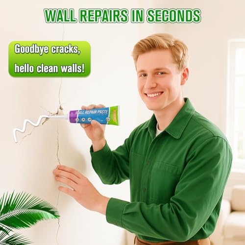 Jetmore 12 Pcs Drywall Repair Kit, 3 × 3.5 oz (100g Each) Spackle, Wall Repair Paste, Wall Putty, Wall Hole Filler with Putty Knife & Sanding Pad for Nail Holes, Cracks, Dents, Wall Mending Agent