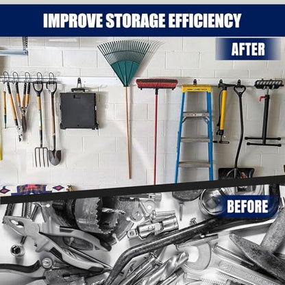 Garage Hooks Heavy Duty, 17 Pack Garage Storage Hooks with Coating Anti-Slip, Wall Mount Utility Large Garage Hooks for Hanging Garden Tools, Ladder,Broom,Hose - size: 17 Pack S Hooks