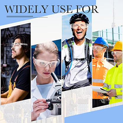 Queekay 12 Pack Safety Glasses Bulk Impact UV Scratch Glasses Protective Eyewear for Men Women Adolescents Eye Protection for Work Lab Construction Science (Clear) - color: Clear