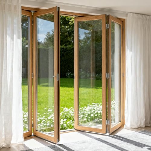 36 Inch Bi-fold Door Hardware with Track, Bifold Closet Door Hardware Repair Tool Kit, Included Steel Track, Top and Bottom Pivot, Top Guide Wheels, Spring, Metal Pivot Pin