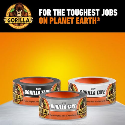 Gorilla Tape, 1.88 in x 30 yd, Silver (Pack of 6) - Duct, Utility, Triple Layer Strength, Indoor & Outdoor, Weather Resistant Shell - size: 6 - Pack