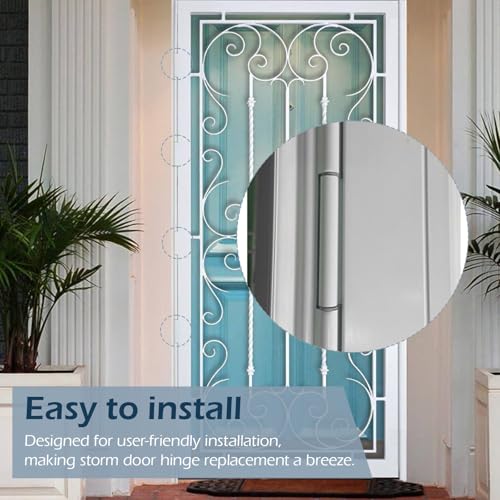 Screen Door Lower Hinge Leaf for Andersen Screen Doors Aluminum White Screen Door Hinge (2 Pack) - size: Screen Door Lower Hinge Leaf
