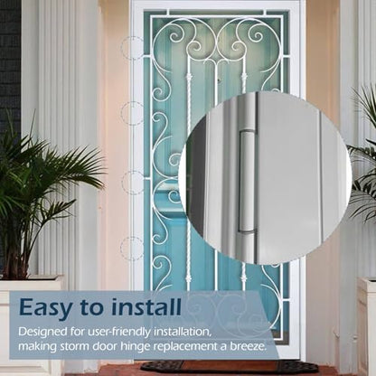 Screen Door Lower Hinge Leaf for Andersen Screen Doors Aluminum White Screen Door Hinge (2 Pack) - size: Screen Door Lower Hinge Leaf