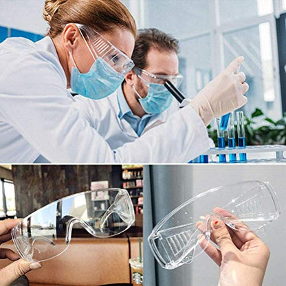 Safety Anti Fog Goggles 3-Pack - Over Eyeglasses, Dust/Chemical Splash Proof | ANSI Z87.1 Certified Wrap-Around Eye Protection for Lab, Construction, Nurses | Scratch Resistant, Unisex Fit