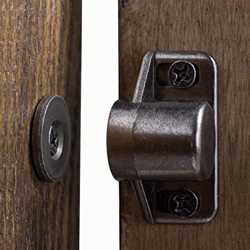 Keenkee 8 Pack Magnetic Cabinet Door Catch with Neodymium Magnet Cabinet Latch Magnetic Closure Hardware for Kitchen Cupboard and Closet Door Closing, Black Tone Gun Metal - color: Gun Metal 8ps