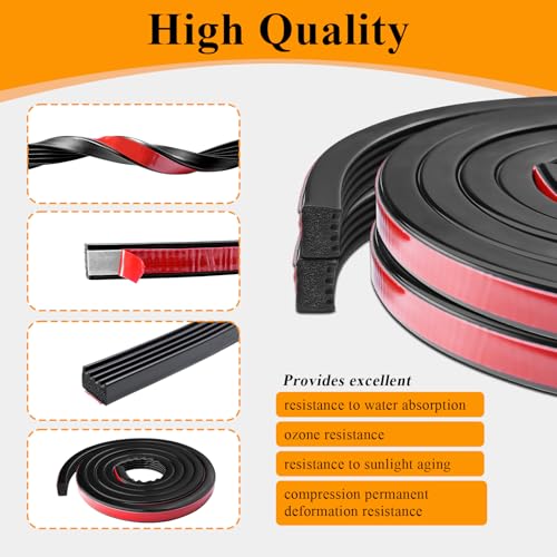 2 Pcs 326A0004 Ribbed Bulkhead Seal Strip 3/5" X 65", Tonneau Cover Bulkhead/Service Kit/Self-Adhesive EPDM Foam Rubber Seal W/Tape/Ideal Weather Stripping - style: 2 Pcs
