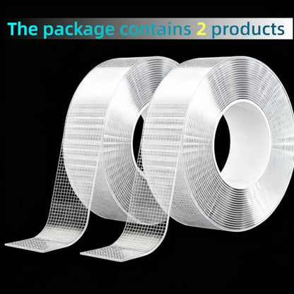 Double Sided Tape, Heavy Duty Nano Adhesive, 1.2inchW Total 33FT, Removable Mounting Wall Safe Tape for Home Office Holiday Party Decorations DIY Accesseries, for Rugs Pictures Photoes Frames - size: 16.5 Ft x 2Pack