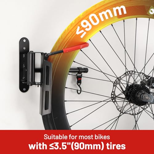 Swivel Bike Wall Mount, Bike Hangers for Garage, Space-Saving Vertical Bike Rack, Sturdy Bike Storage Rack Holds Up to 66lbs with No-scratch Protection, Easy to Install, 1 Pack - style: Type B：1 Pack