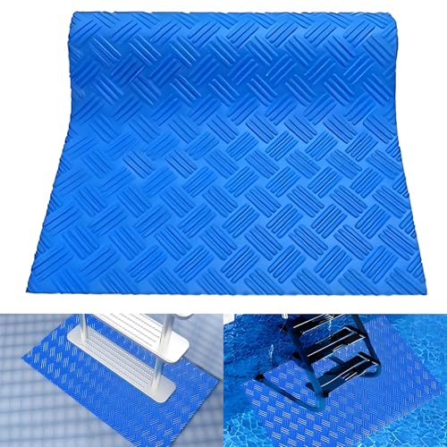 Pool Ladder Mat,36 Inch x 16 Inch Protective Pool Step Mat Non Slip Underwater,Pool Ladder Pad with Non-Slip Texture for Above Ground Swimming Pool Steps Liner and Pool Ladders Stairs