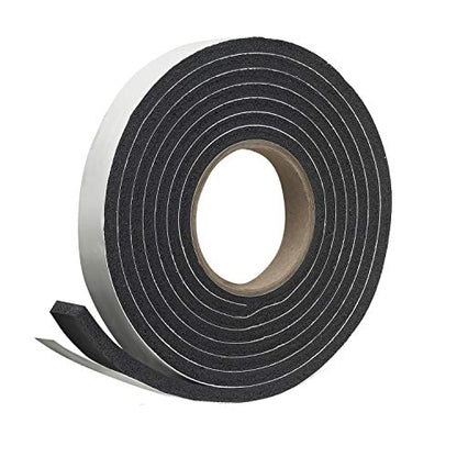 Frost King R516H 1-1/4-Inch by 7/16-Inch by 10-Foot Thick Sponge Rubber Foam Tape, Black (Pack of 2) - size: 1-1/4"W, 7/16"T (Pack of 2), style: 1-1/4"W, 7/16"T