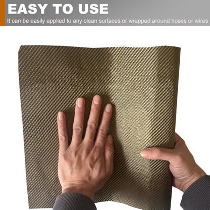 Titanium Adhesive Backed exhaust heat shield 12'' X 24'' for wall behind grill 2500 Degrees High Temp Protection Material Thermal Barrier Blanket Mat - size: 12'' X 24''