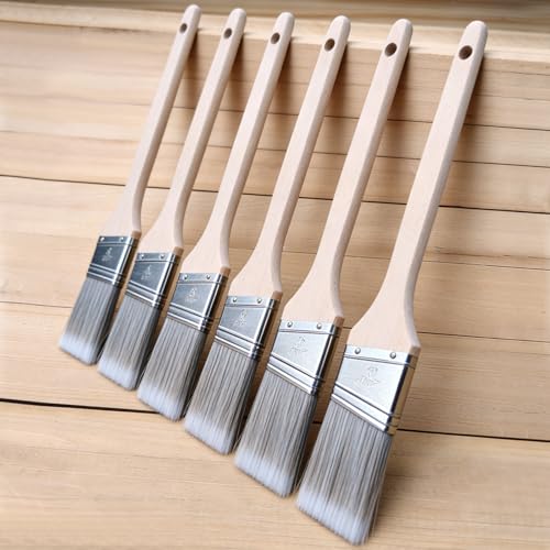 Great Andrew 12 Pack 2-inch Paint Brushes, Angle Paint Brushes with Wood Handle for Painting Walls, Trim & Detail Work, Oil Paints & Stains, Latex - size: 12 pcs - 2-inch