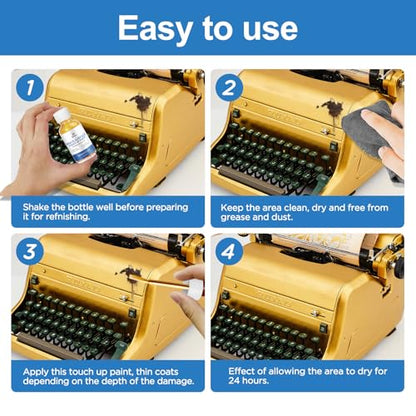 SENVEN Liquid Gold Leaf Paint High Gloss Multi Surface Rich Gold Paint for Metal, Wood, Plastic, Canvas, Appliance, Furniture Scratch Repair & Art Handcrafts 30ml/1.5oz Fast Drying Acrylic Metallic Finish - color: Gold Leaf