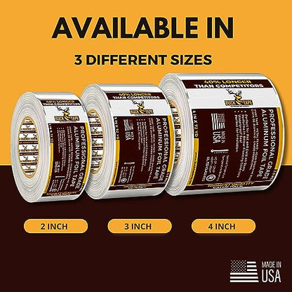 12 Pack Buck Aluminum Foil Tape – 2 Inch x 216ft (72 yd), 3.6 Mil – HVAC Tape for Ductwork, AC, Dryer Vents & Insulation – Silver Foil Tape for Metal Repair, Exhaust Sealing & Air Conditioning - size: 2 Inch, style: 12 Pack