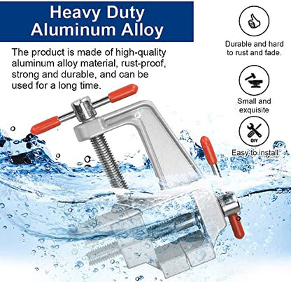 Mini Jeweler Table Clamp Small Hobby Bench Vice Work Bench Vise Clamp Hobby Vise Mini Bench for Work Crafts Woodworking and Metalworking