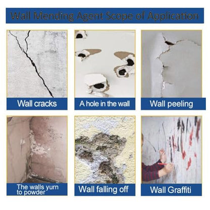 Drywall Patch Repair Kit,Wall Mending Agent Repair Kit with Scraper to Fix Cracks,Efficient Wall Repairs Paste Filler for Holes,Cracks,Nail Holes & Small Damage,Home Maintenance Tool - color: 150g