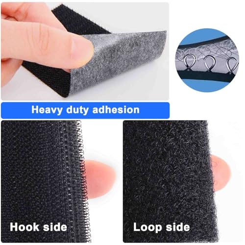 Hook and Loop Tape 2in x 4in 30 Pairs, Slef Adhesive Interlocking Strip, Mounting Tape Heavy Duty Adhesion, Picture Hanging Strips Fastener, Double Sided Carpet & Rug Fixation - size: 30pairs 2in x 4in