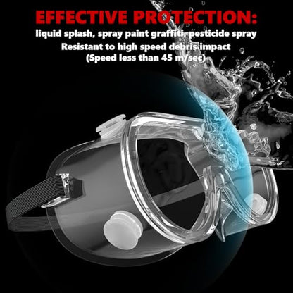 Super More Anti-Fog Protective Safety Goggles Clear Lens Wide-Vision - color: Transparent-10