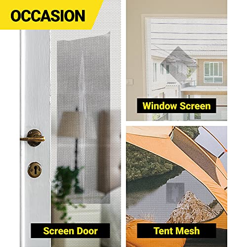 TORTO9 Window Screen Repair Kit, 3-Layer Strong Adhesive & Waterproof Tape Fiberglass Covering mesh (Gray, 4 Inch x 15 FT) - color: Gray, size: 4 Inch x 15 FT