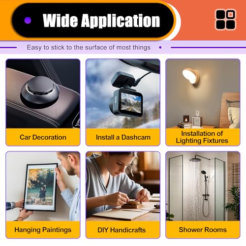 PHIXBEAR 60 Pcs Strong Double Sided Adhesive Pads, Heavy Duty Square Sticky Mounting Foam Tape for Car Décor Wall, 0.12" Thick Black Sticky Pads 1.57x 1.97 - size: 60pcs 1.57"x 1.97"