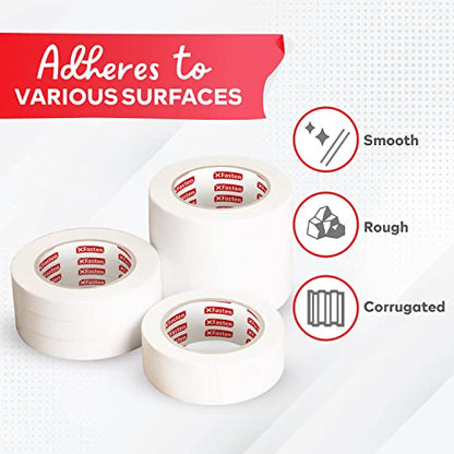XFasten Double Sided Tape Clear, Removable, 2-Inch by 30-Yards, Ideal as a Gift Wrap Tape, Holding Carpets, and Woodworking - size: 2 Inch x 30-Yards