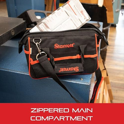 Starrett Zippered Hand Tool Bag - Durable Construction with Exterior & Interior Pockets - Medium Size for Easy Storage & Organization - BGM - size: Medium