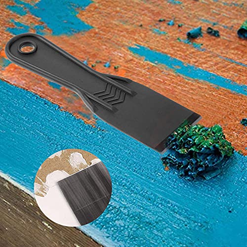 Glosoni Plastic Putty Knife Set Plastic Putty Knives Flexible Paint Scrapers Tool Flexible Scraper Set Plastering Tool Filling Knife Set for Patching,Spackling,Wallpaper (Black, 5 Pcs)
