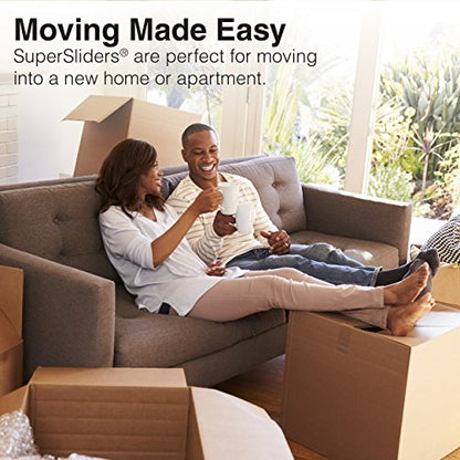 SuperSliders Felt Heavy Furniture Reusable Movers for Hard Surfaces (4 pieces) - 5" Round - size: 4 Pc, style: 5" Round