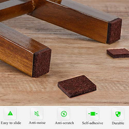 Large Felt Furniture Pads 6" x 4" Set of 8 Cut Furniture Felt Pads Sheets Brown Self Adhesive Anti Scratch Heavy Duty 5mm Thick Floor Protector for Hardwood Floorfor Hardwood Floor - size: 8pcs Rectangle