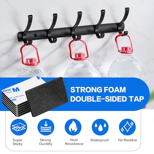 Double Sided Adhesive Pads,Heavy Duty Mounting Tape,48Pcs 3mm Thickness Pre-Cut Foam Tape,Super-Sticky Black Strong Pads Rectangle Shape Waterproof for Walls Picture, Car, Home, Office - color: Black