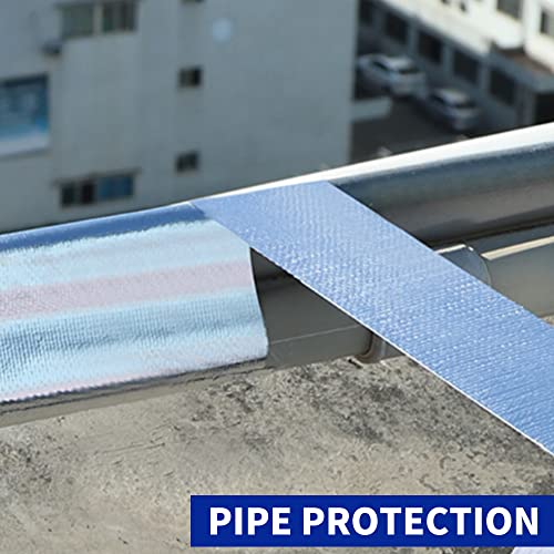 TAPEBEAR Heat Shield Tape Aluminized Fiberglass Cool Tape 3inch x 65Yards, Self-Adhesive Reflective Thermal Barrier Tape Heat Resistant for Air Dryer Vent, HVAC, Heating Unit, Auto, Pipe, 196Ft - size: 3inch x 65yard