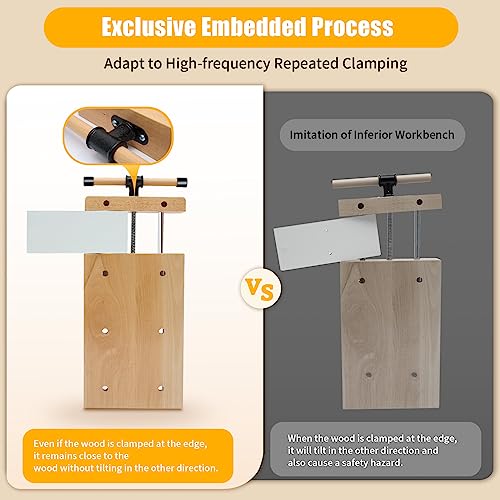 Hard Wood Workbench Quick Release Woodworking Vise Clamps for Woodworking Desktop Woodworking Vise Portable Smart Vice with excellent clamping power