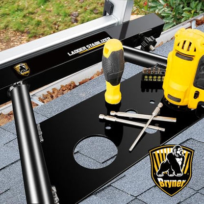 Ladder Stabilizer, Extension Ladder Stabilizer for Roof Wall Standoff Ladder Accessory Safety Stability Aviation Grade Aluminium, Adjustable Length 22-29.5"