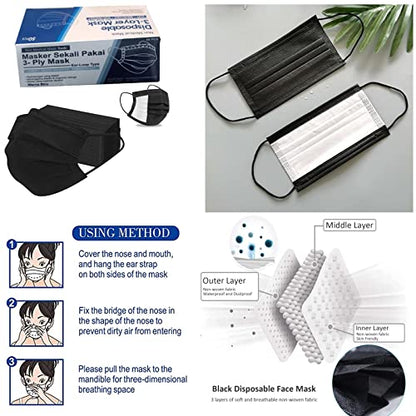 Disposable Face Mask,50 Pack Face Mask 3 Ply Filter Protection, Disposable Face Mask, 50 Disposable Protective Mask