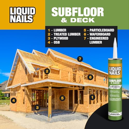 Liquid Nails LN902 VOC 10-Ounce Subfloors and Construction Adhesive - color: Tan, size: 10 Ounce