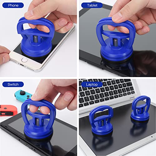 STREBITO Suction Cups Heavy-Duty 2 Pieces Screen Suction Cups Tool for iMac, iPhone, MacBook, iPad, TV, Phone, Laptop, Computer, Tablet, LCD Screen Remover - color: Blue