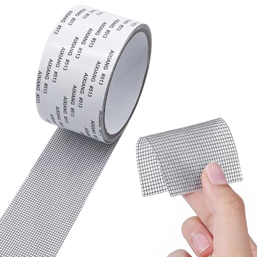 Screen Repair Tape - 2" x 15FT Window Screen Repair Tapes for Windows & Door Mesh Tears Holes, Strong Adhesive Screens Tapes Repair Mesh, Window Screens Repairs Kit(Grey)