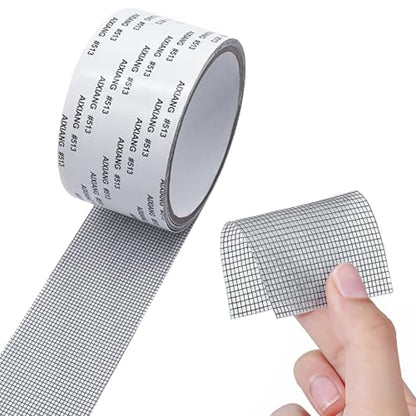 Screen Repair Tape - 2" x 15FT Window Screen Repair Tapes for Windows & Door Mesh Tears Holes, Strong Adhesive Screens Tapes Repair Mesh, Window Screens Repairs Kit(Grey)
